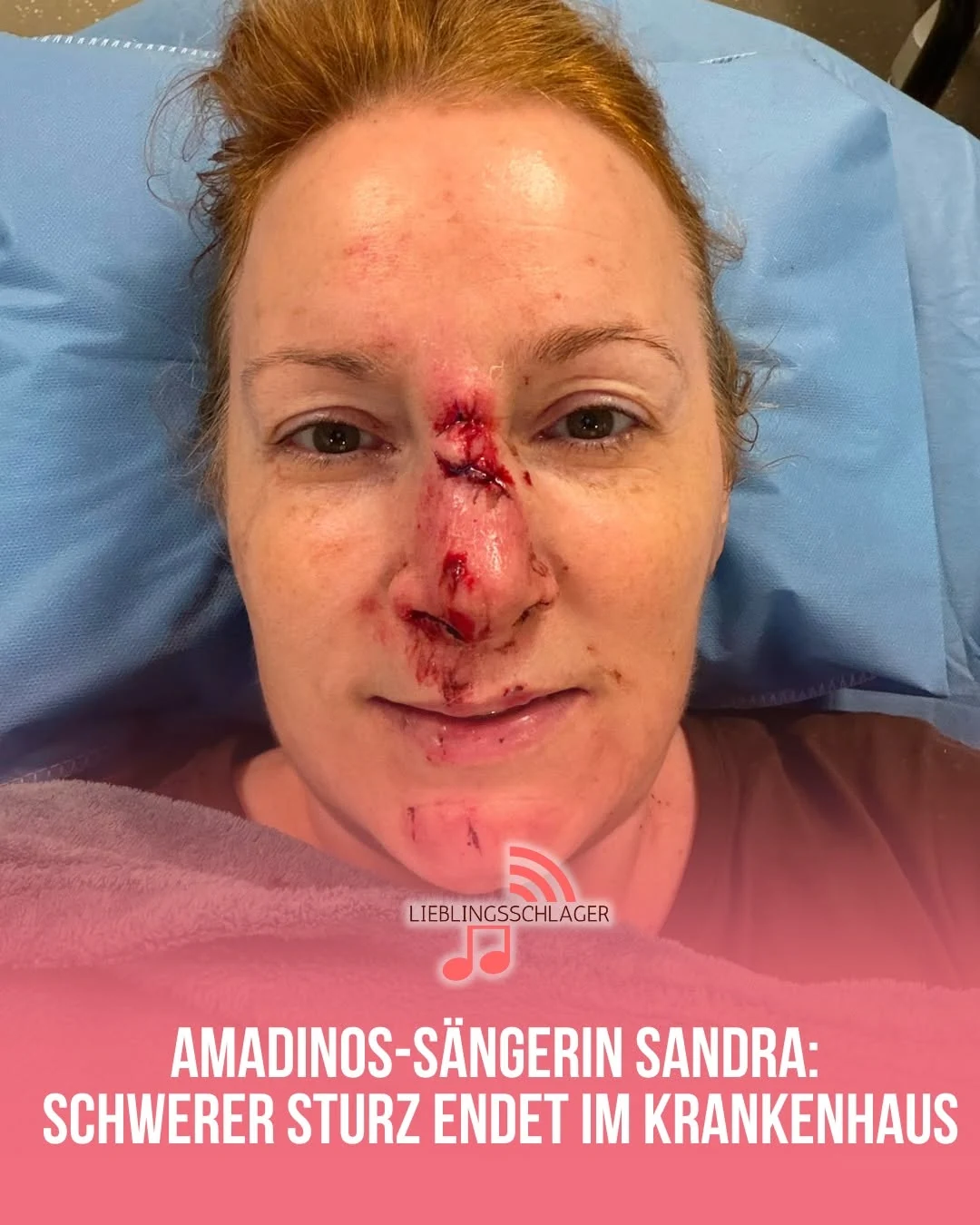 Sandra Soltermann nach der Behandlung im Spital