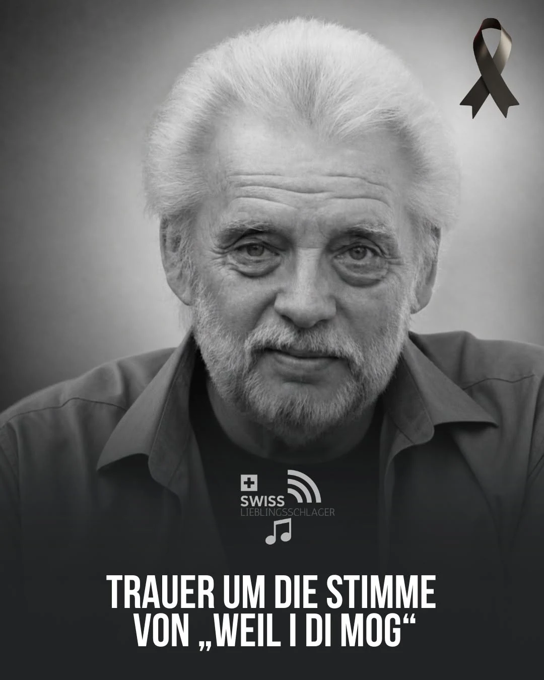 Schwarz-Weiss-Porträt des Sängers Peter Volkmann